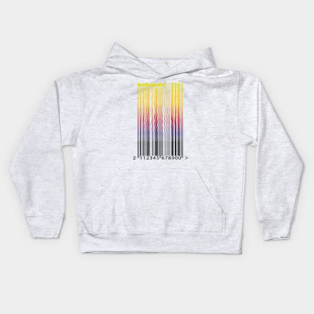 Rainbow barcode Kids Hoodie by New Hampshire Magazine